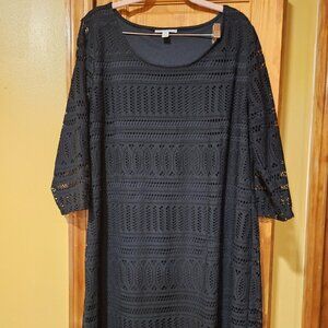 Dana Buchman WOMENS Garden Bloom Black Dress